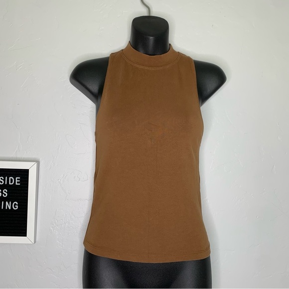 Zara Ribbed High Neck Tank Top Size Small - Picture 2 of 7